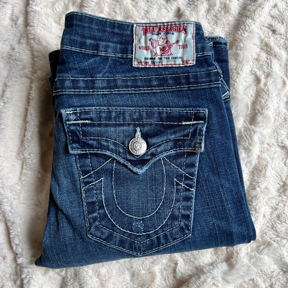 True Religion Denim - True Religion Becky Distressed Boot Cut Jeans Size 27